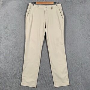 Bonobos Highland Tour Golf Pants Mens 33x32 Tan Khaki Slim Fit Performance Chino